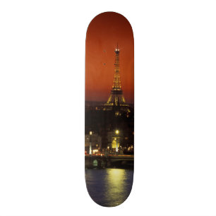 Skateboard Francia, Paris Sunset view of Eiffel Tower y