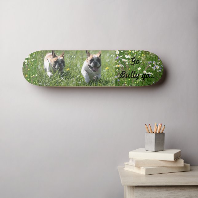 Skateboard Französische Bulldoggen-Skateboard (Arte de pared (horz))