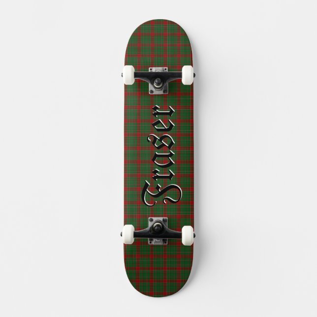 Skateboard Fraser de Castillo Leathers Tartán Plano de Placa (Anverso)