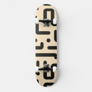 Skateboard Frases de letras sobre fondo beige pálido