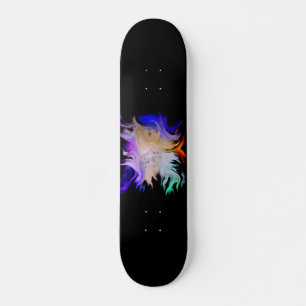 Skateboard Frau mit Pferd