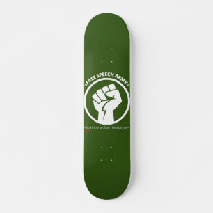 skateboard "FREE SPEECH ARMY"