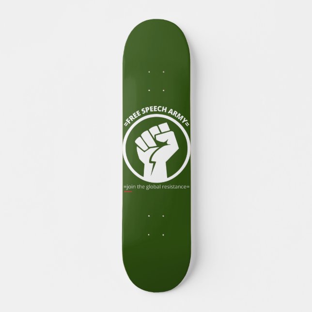 skateboard "FREE SPEECH ARMY" (Anverso )