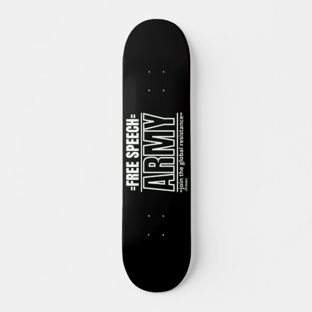 skateboard "FREE SPEECH ARMY 2" (Anverso )