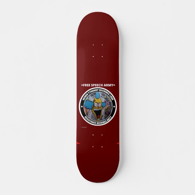skateboard "FREE SPEECH ARMY 3" (Anverso )