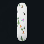Skateboard Freeride Snowboarder Ilustracion Snowboarding<br><div class="desc">ilustracion de arte de Guay de pintorescos snowboard coloridos, snowboard downhill en Mountains entre pinos, abetos, abetos sobre nieve fresca en polvo. Snowboard y paseos al aire libre en un bosque de invierno. Regalos de Snowboard. Decoración de Navidades de snowboard.</div>