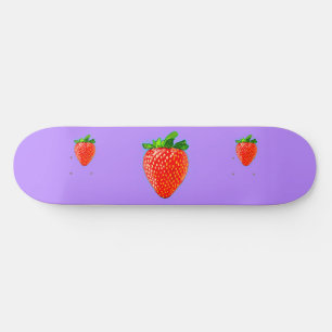 Skateboard Fresa jugosa en el estilo de arte pop