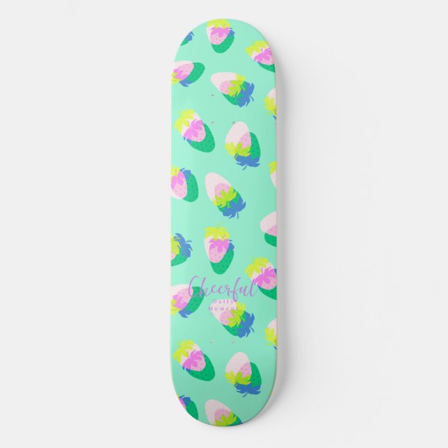 Skateboard Fresa Verde azulada (Anverso)