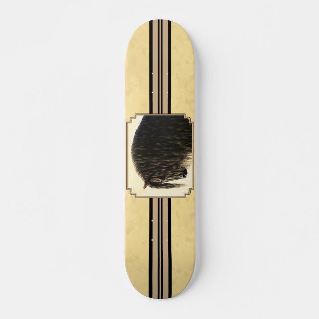 Skateboard Friesian Draft Horse Yellow (Anverso )