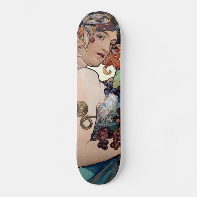 Skateboard Fruta de Alfons Mucha 1897 (Anverso)