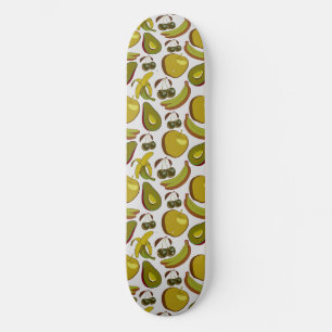 Skateboard Frutos tropicales sin soldadura patrón amarillo y