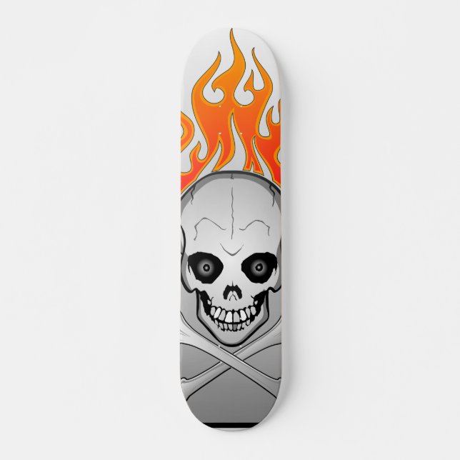 Skateboard Fuego de cráneo (Anverso )