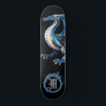 Skateboard *~* Fuego de dragón metálico elemental AP88<br><div class="desc">(Código de búsqueda AP88 para encontrar elementos similares ) Transferir fácilmente a otros productos Zazzle. Elemento elemental DRAGON con ANILLO de FUEGO / LLAMAS / LLAMA y MONOGRAMA INICIAL para su nombre - Mantener o editar o borrar el texto. Este Fierce Popular trending skateboard estilo chino personalizado pro Element Dragon...</div>