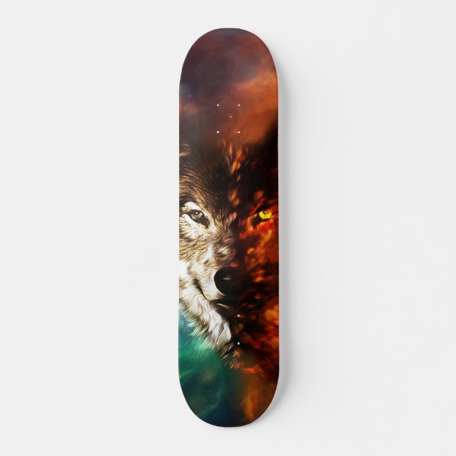 Skateboard Fuego de lobo y hielo (Anverso )