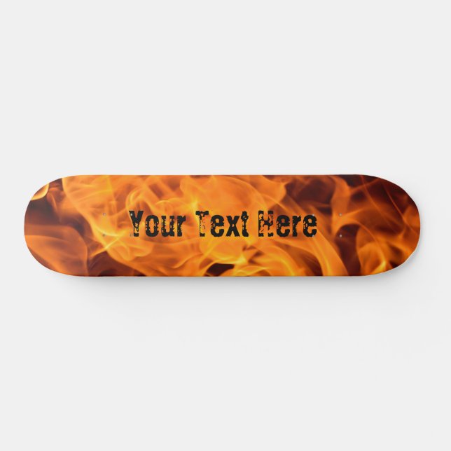 Skateboard ¡Fuego personalizado! Cubierta de esquí Flames Ska (Horz)