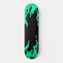 Skateboard Fuego verde - Grünes Feuer - Flama de llama de lla