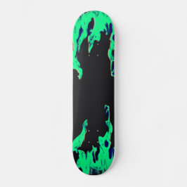 Skateboard Fuego verde - Grünes Feuer - Flama de llama de lla