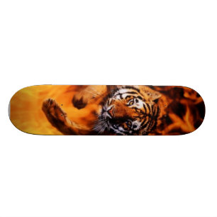 Skateboard Fuego y tigre