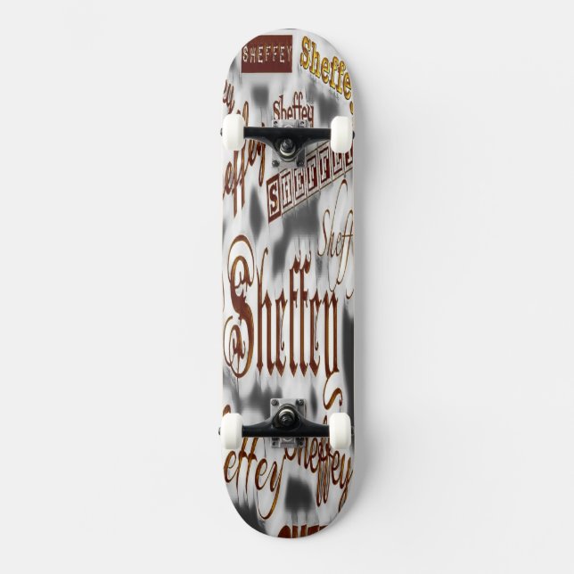 Skateboard Fuentes Sheffey - Boar de esquí de bronce y gris (Anverso)