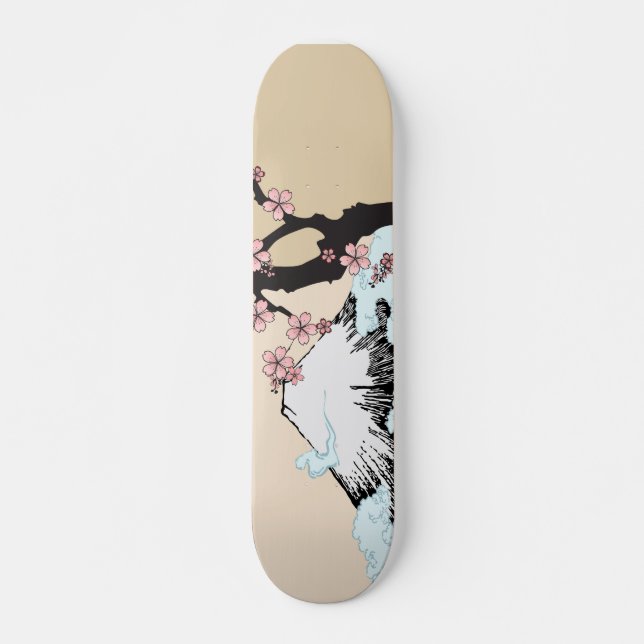 Skateboard Fuji y Sakura: (Anverso )