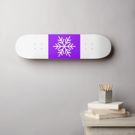 Skateboard Fun Bright Purple White Strips Bold Snowflake