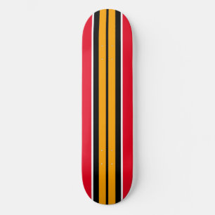 Skateboard Fun brillante amarillo dorado rojo rayas de Carrer