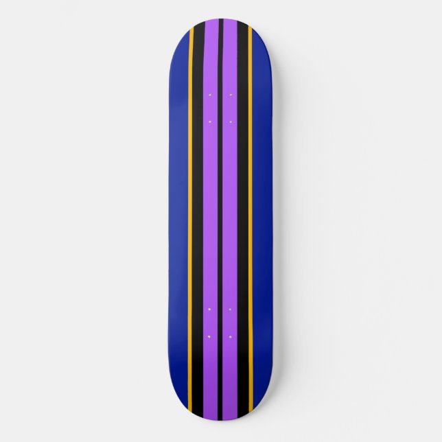 Skateboard Fun Guay Colorful Purple Royal Blue Carreras (Anverso)