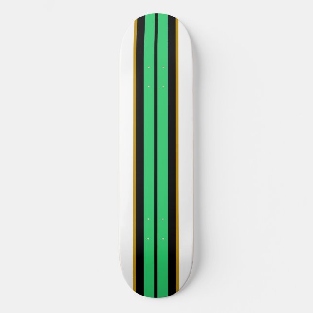 Skateboard Fun Guay Mint Green Black Carreras Strips (Anverso)
