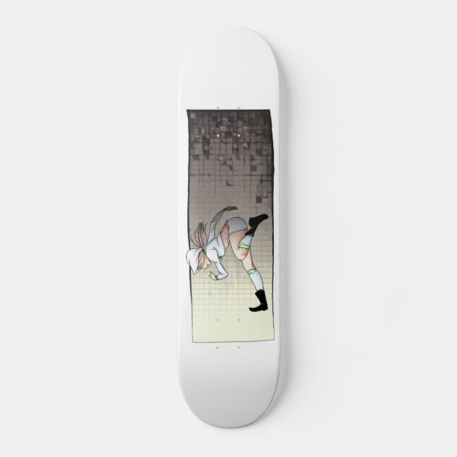 Skateboard Funcione con al chica del animado del (Anverso)