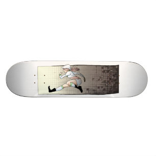 Skateboard Funcione con al chica del animado del