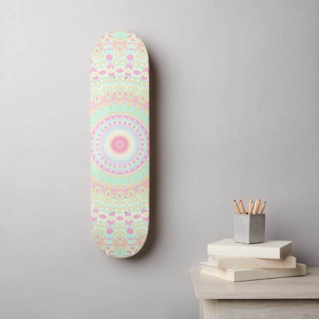 Skateboard Funky Hippie Mandala (Arte de la pared)