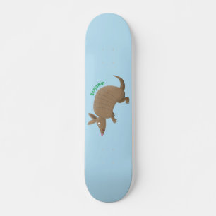Skateboard Funny armadillo feliz personalizado ilustracion