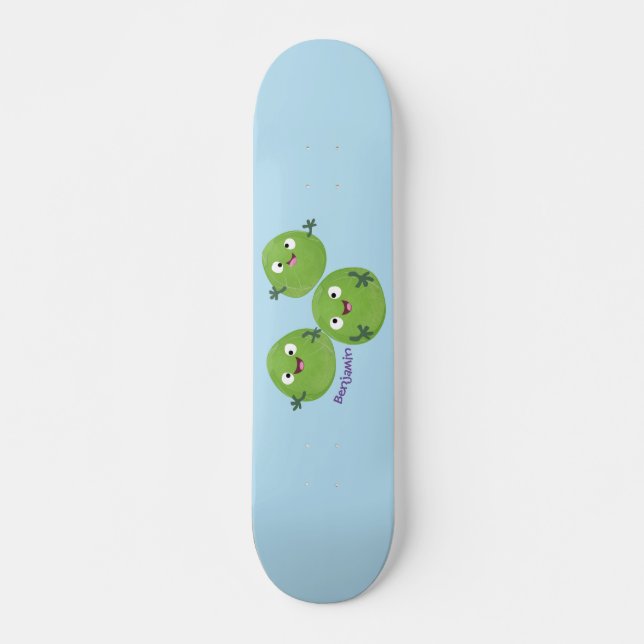 Skateboard Funny Brussels brota personalizado de verduras (Anverso )