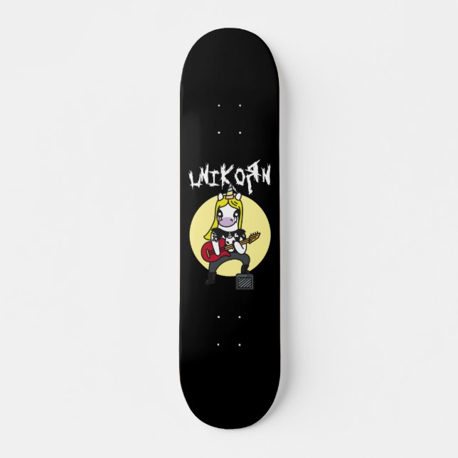 Skateboard Funny Heavy Metalizado Unicorn (Anverso )