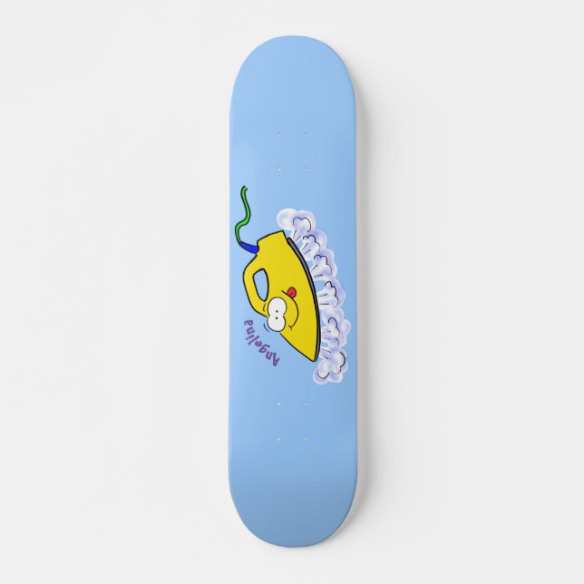 Skateboard Funny ilustracion de lavandería de hierro personal (Anverso )