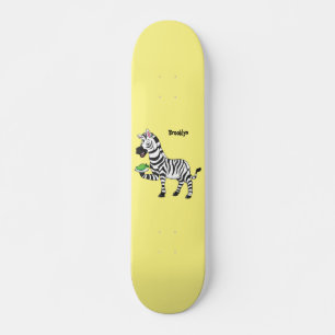 Skateboard Funny ilustracion de personalizado de cebra