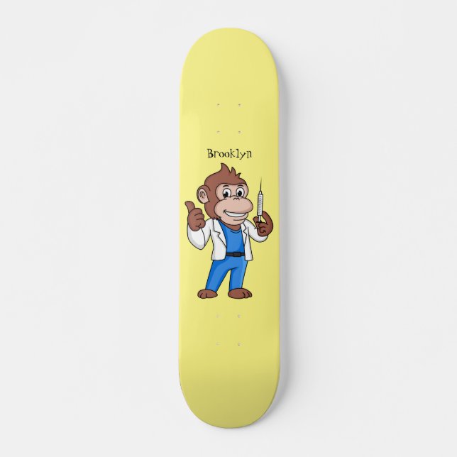 Skateboard Funny orangutan ape personalizado médica (Anverso )