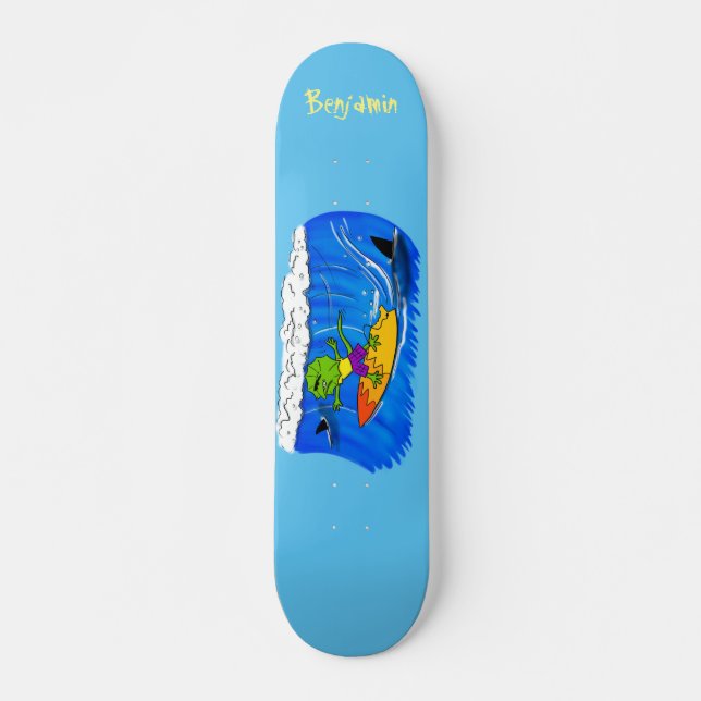 Skateboard Funny personalizado de surf con lagarto frito (Anverso )