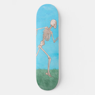 Skateboard Funny Skeleton Running