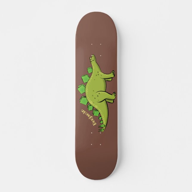 Skateboard Funny stegosaurus dinosaur personalizado (Anverso )