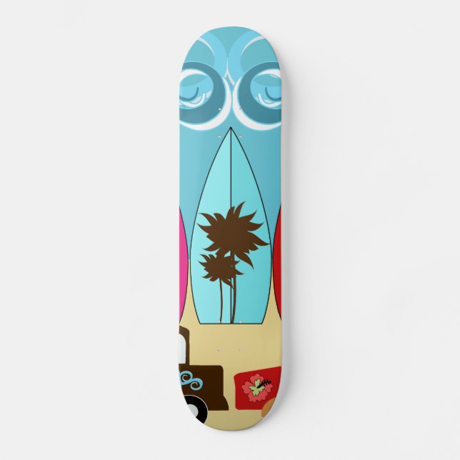 Skateboard Furgonetas del Hippie del vago de la playa de las (Anverso)