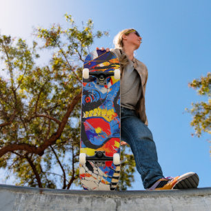 Skateboard Fusión de dinosaurios T-rex de Wild Retro