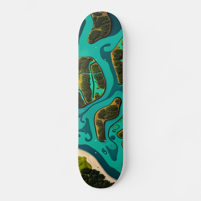 Skateboard Futuristic Marshlands (Anverso)