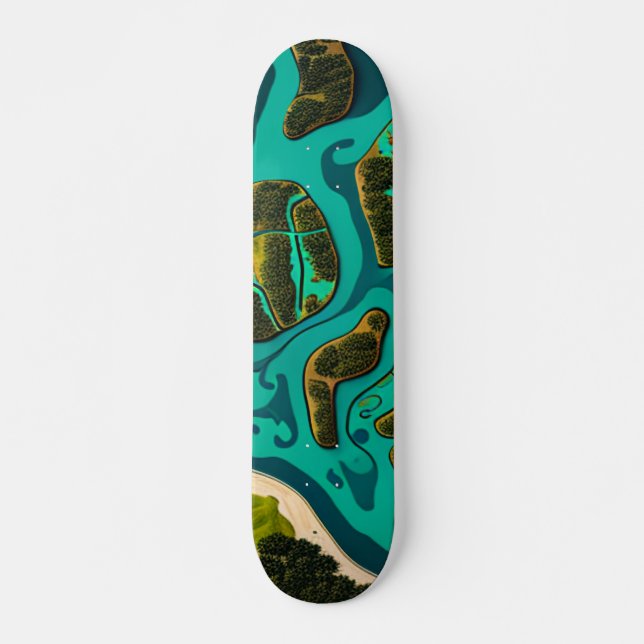 Skateboard Futuristic Marshlands (Anverso )