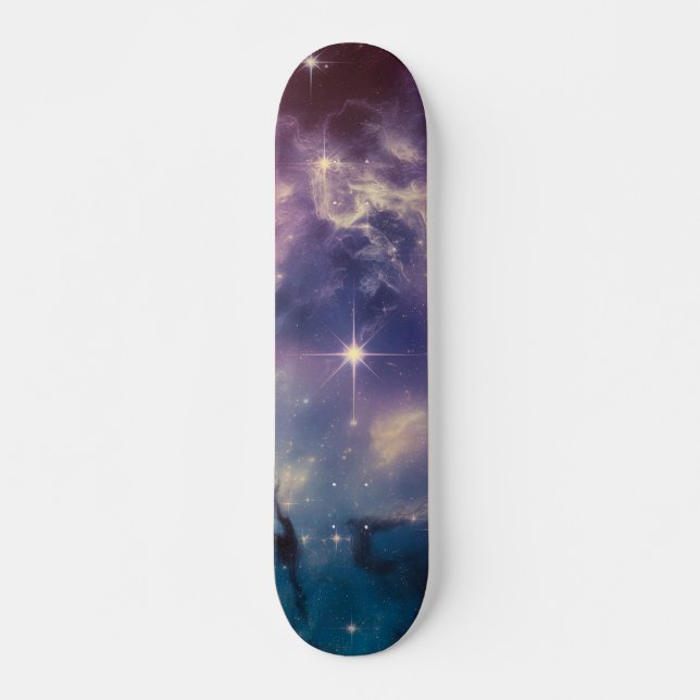 Skateboard Galaxia azul Nebulosa (Anverso )