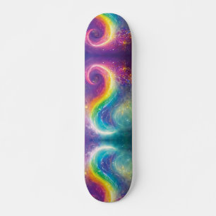Skateboard Galaxia cósmica arcoiris Yin Yang Ocean Waves Sk8r