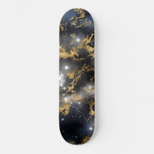 Skateboard Galaxia de los amantes del espacio nocturno Golden