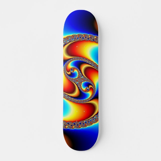 Skateboard Galaxia espiral - Arte fractal (Anverso )