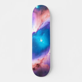 Skateboard Galaxia Verde azulada púrpura Nebula Dream #1 Skat