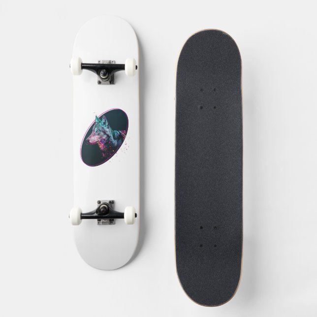 Skateboard Galaxia Wolf Head (Anverso)